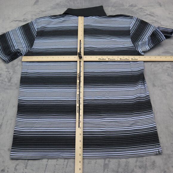 Nike Golf Polo Shirt Mens XL Extra Blue Striped Casual Dri-Fit Golfing Golfer - Picture 4 of 16